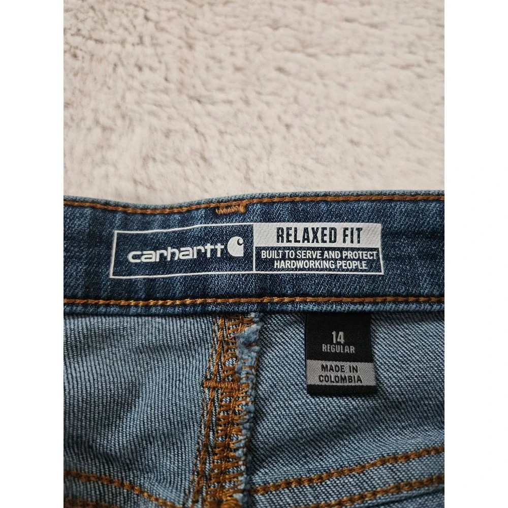 NWT Carhartt Rugged Flex Relaxed Fit Double-Front Work Jeans Size 14 Regular